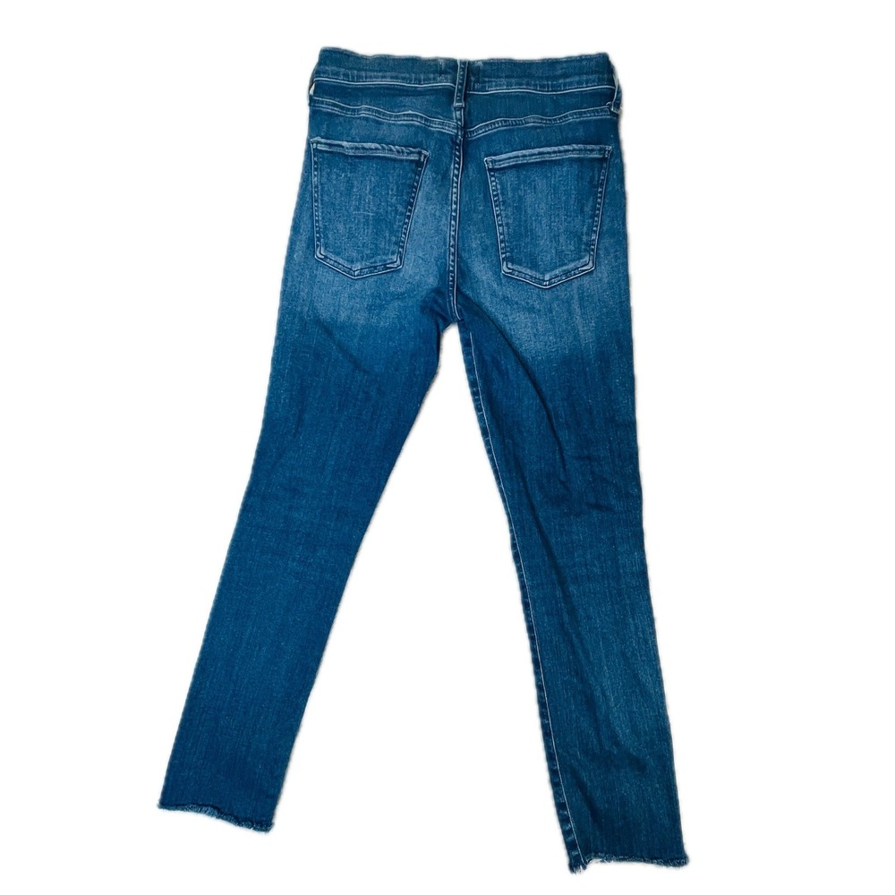 AGOLDE Sophie High Rise Skinny Jeans Womens 28 Blue Raw Hem Stretch A018-3005 - Picture 11 of 12